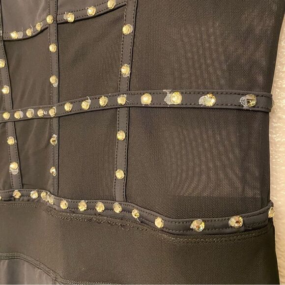 WEISSMAN Elite Dance Costume black caged unitard jumpsuit Intentions MT10574 MA - Picture 7 of 13